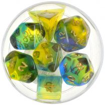 Набор кубиков Dice and Games: Blitz Yellow and Blue, 7 шт.