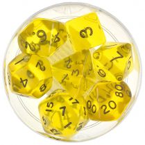Набор кубиков Dice and Games: Gem Yellow, 7 шт.