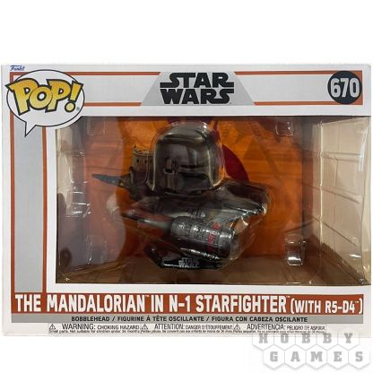 Фигурка Funko POP! Star Wars: The Mandalorian in N-1 Starfighter (with R5-D4) 670 фото 2