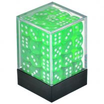 Набор стандартных кубиков D6 Stuff-Pro, 36 шт. (12 мм, прозрачные зелёные)