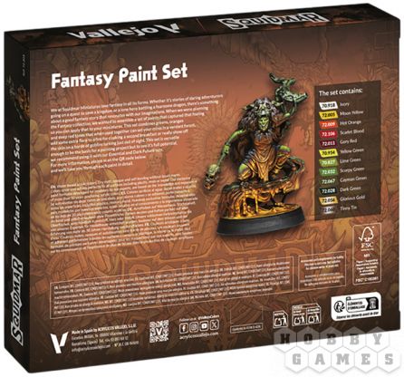 Набор красок Vallejo Squidmar: Fantasy Paint Set 72.203 фото 2