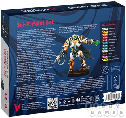 Набор красок Vallejo Giraldez: Sci-Fi Paint Set 72.313 фото 2
