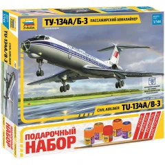 Подарочный набор "Пассажирский авиалайнер Ту-134А/Б-3"