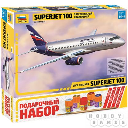 Подарочный набор "Пассажирский авиалайнер Superjet 100"