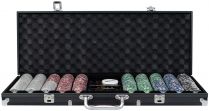 Фабрика Покера: Набор из 500 фишек для покера с номиналом в черном кейсе