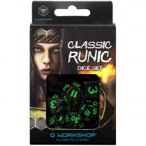 Набор кубиков Classic Runic, 7 шт., Black/Green