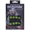 Игральные кости для настольной ролевой игры "Ведьмак", 8 шт., чёрный/зелёный