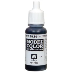 Краска Vallejo Model Color 170. Gloss Black (17 мл)